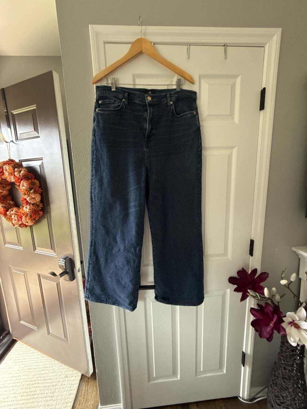 7 For All Mankind Ultra High Rise Jo Jeans Paradise Cove Dark Wash Wide Leg